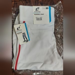 Champro Youth Knicker Baaeball Pants white with Red Piping